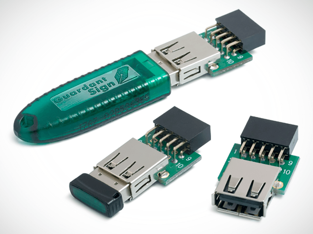 USB-ключ Guardant внутри системного блока